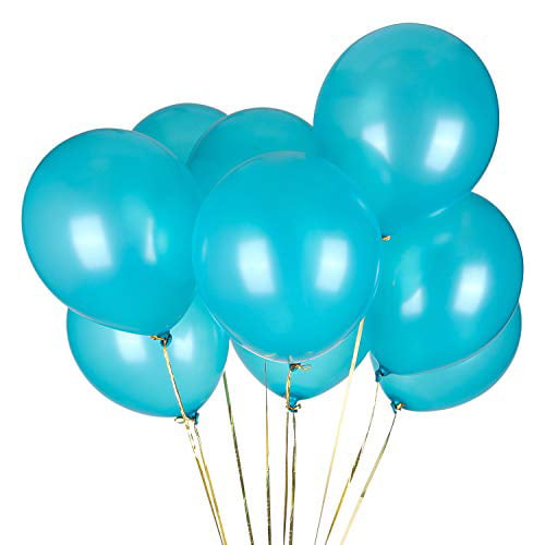 Premium Shiny Party Latex Balloons Moon Blue 100 pcs 12 inch Quality Helium Balloons,Ideal for Wedding Bridal Birthday Engagement Decorations by RIGHT+LEFT 